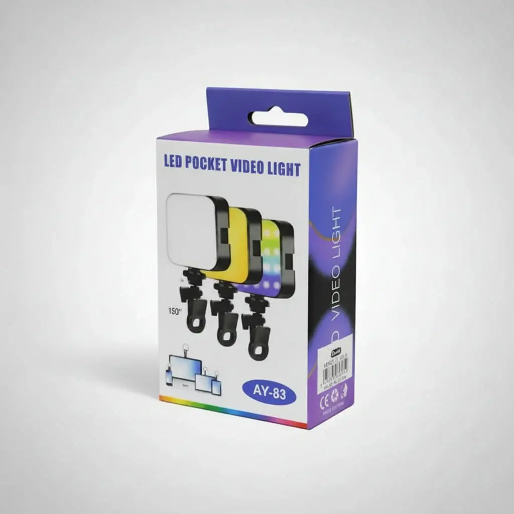 Luz LED RGB Profesional para Video y Fotografía - Iluminación Ajustable de Colores para TikTok y YouTube, Mini Panel Portátil Recargable - Conecta Chava Shop