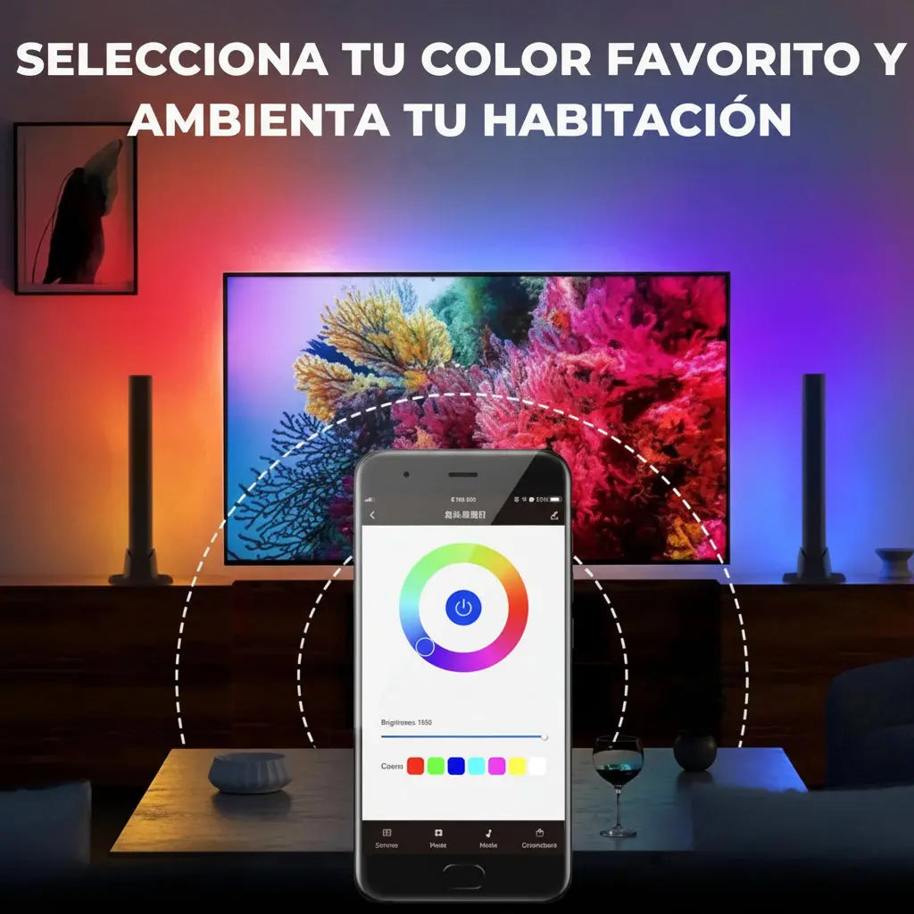 Barras de Luz LED RGB para Setup Gamer - Iluminación Inteligente con Sincronización Musical Pro 2026 - Conecta Chava Shop