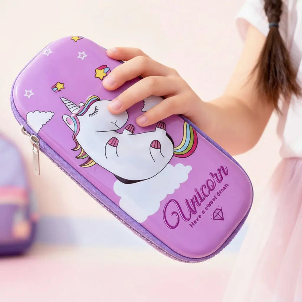 Estuche Escolar Unicornio 3D de Gran Capacidad - Organizador de Papelería Resistente y Multicompartimento Pro 2026 - Conecta Chava Shop