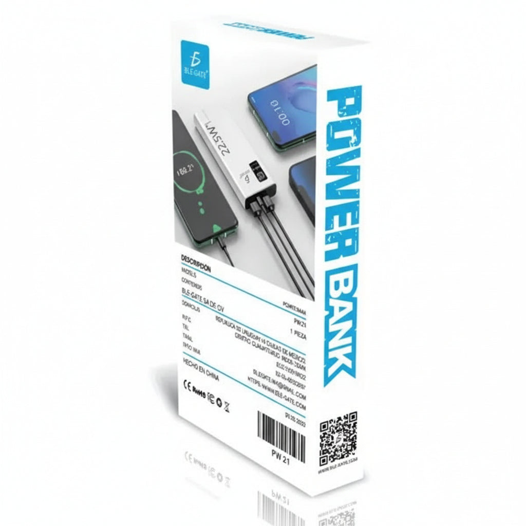 Power Bank de 10000mAh con Carga Rápida USB - Batería Externa Portátil de Alta Capacidad para Smartphone y Tablet, Calidad Pro 2026 - Conecta Chava Shop