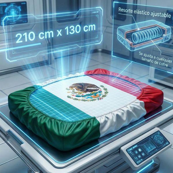 Funda para Cofre Bandera de México Ajuste Universal - Decoración Patriótica Pro 2026 - Conecta Chava Shop