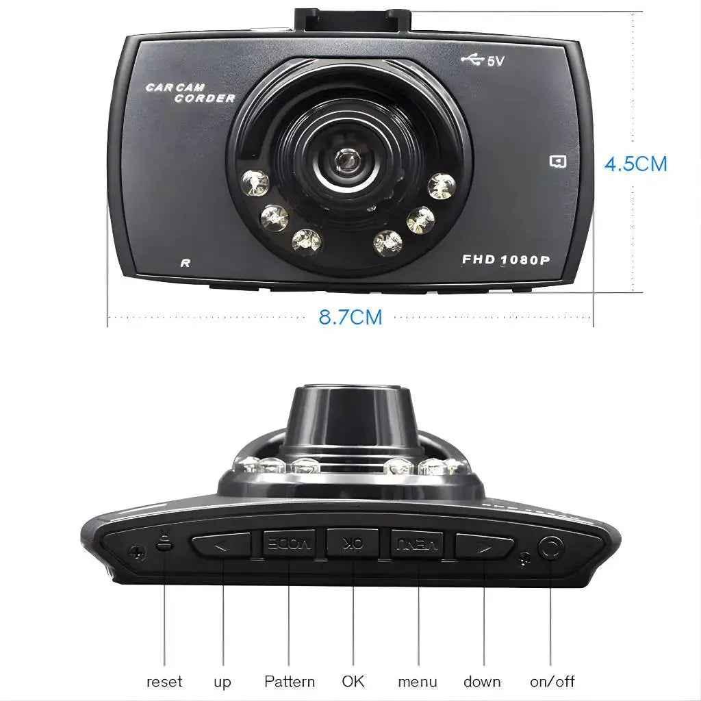 Cámara DVR para Auto Full HD con Visión Nocturna y Sensor G - Grabadora de Seguridad Pro 2026 - Conecta Chava Shop