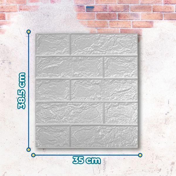 Paneles de Pared 3D Espuma XPE Autoadhesivos Tipo Ladrillo Blanco Mosaico 35×38.5 cm Paquete 10 ladrillos de rodny - Conecta Chava Shop
