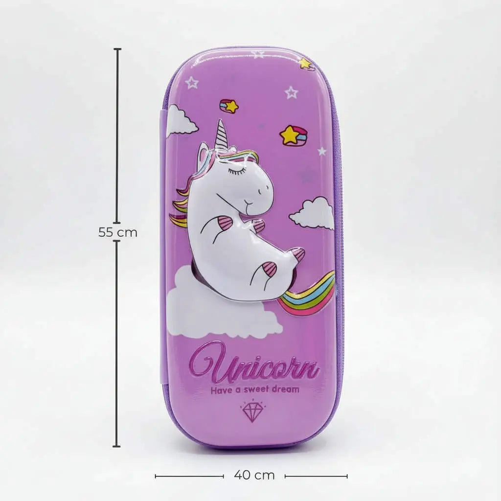 Estuche Escolar Unicornio 3D de Gran Capacidad - Organizador de Papelería Resistente y Multicompartimento Pro 2026 - Conecta Chava Shop
