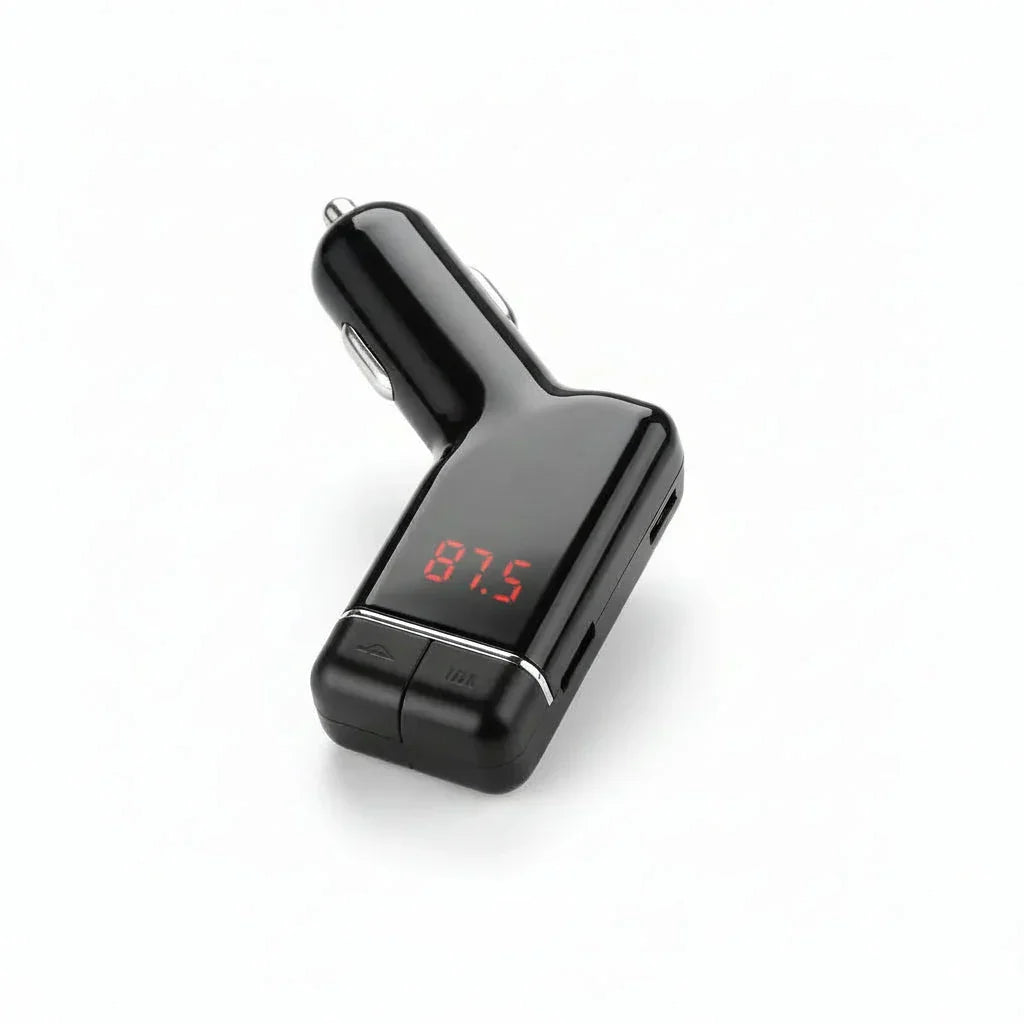 Reproductor MP3 Para Auto Transmisor Bluetooth FM - Manos Libres Inalámbrico con Doble Puerto USB y Ranura Micro SD Pro 2026 - Conecta Chava Shop