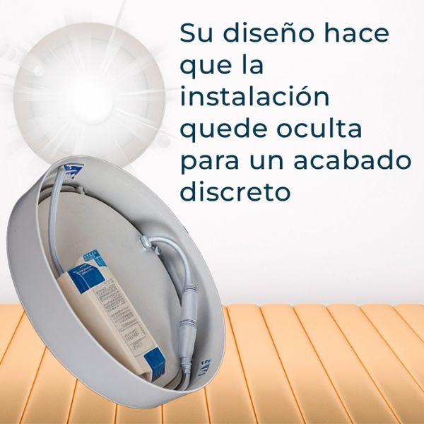 Lámpara de Techo LED Circular 24W - Luz Fría Potente, Revestimiento de Aluminio Premium, Diseño Minimalista para Sala y Oficina - Conecta Chava Shop