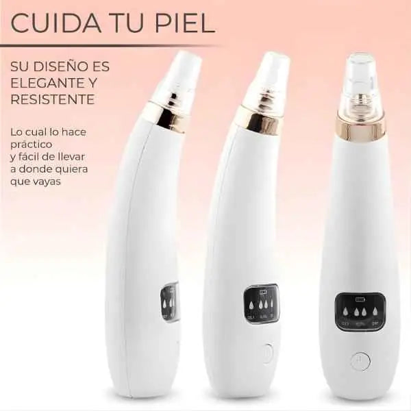 Limpiador Facial de Poros Eléctrico con 6 Cabezales - Suctor de Puntos Negros con Succión Ajustable Pro y Carga USB 2026 - Conecta Chava Shop