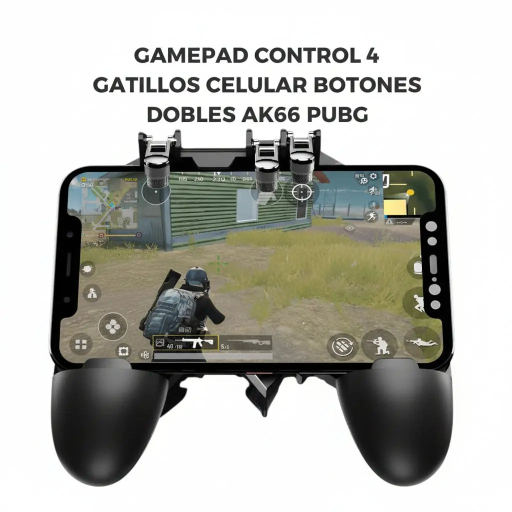 Gamepad AK66 Pro para Celular - Controlador de 6 Dedos con 4 Gatillos Mecánicos de Respuesta Instantánea 2026 - Conecta Chava Shop