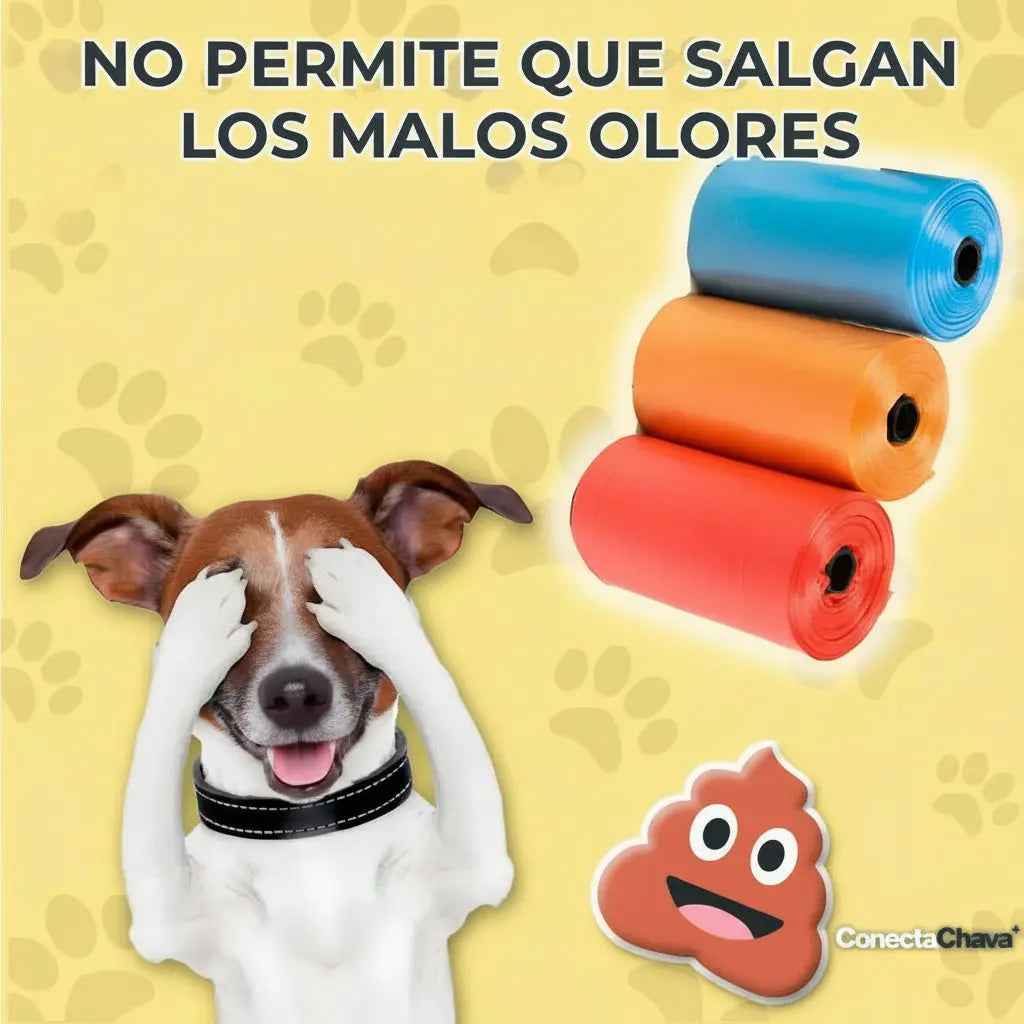 Bolsas para Desechos de Mascotas Biodegradables - Set de 6 Rollos Ecológicos de Alta Resistencia y Anti-Fugas Pro 2026 - Conecta Chava Shop