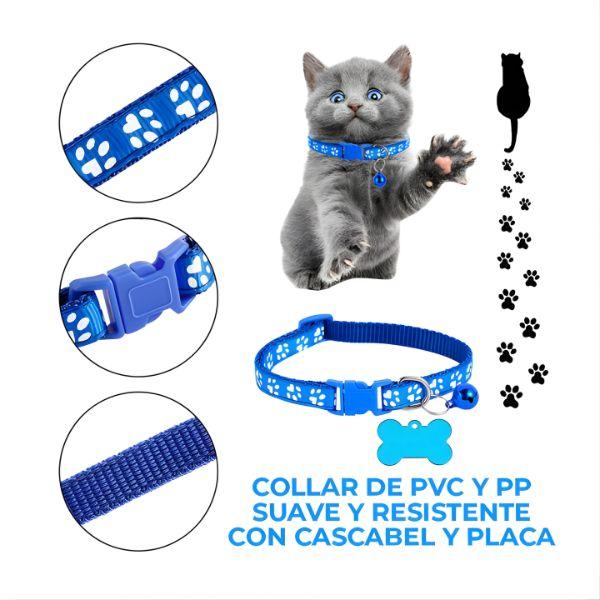 Collar Reflejante de Seguridad para Gatos y Perros con Hebilla Anti Ahorcamiento 2 Collares - Conecta Chava Shop
