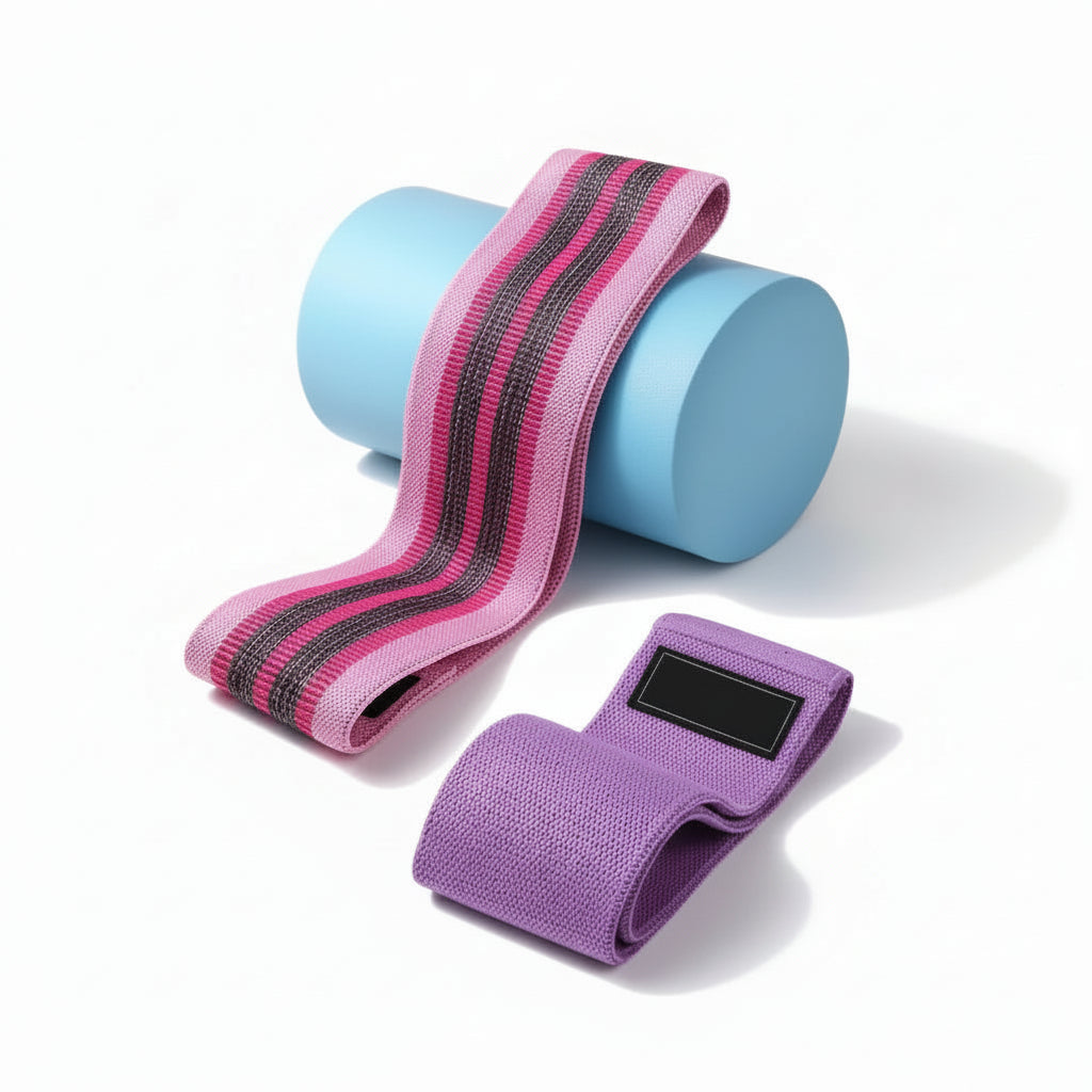 Set de 3 Bandas de Resistencia de Tela Antideslizante - Ligas para Entrenamiento de Glúteos y Piernas Pro 2026 - Conecta Chava Shop