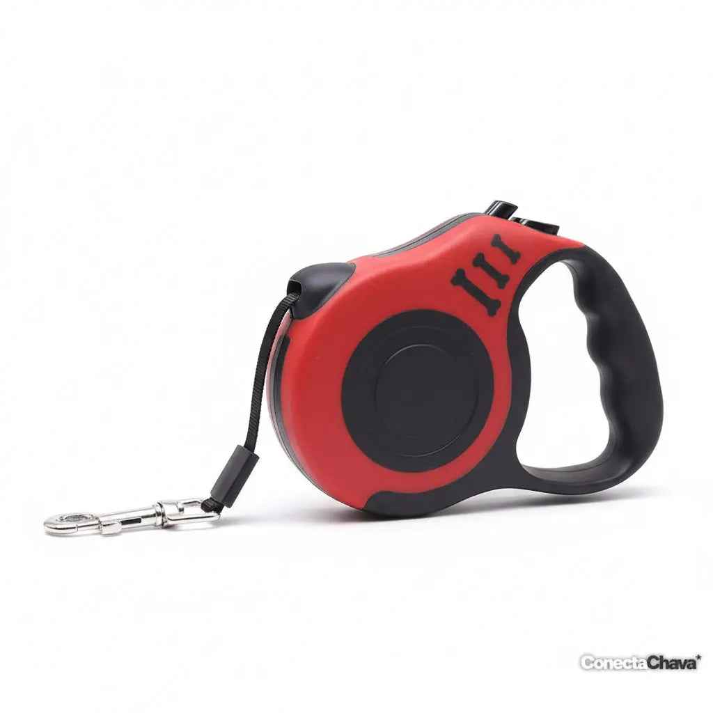 Correa Retráctil Para Perro de 5 Metros con Bloqueo de Seguridad - Extensible Ajustable de Alta Resistencia para Paseo Pro 2026 - Conecta Chava Shop