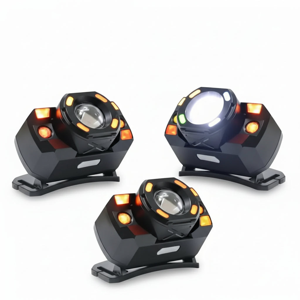 Linterna de Cabeza con Sensor de Movimiento "Sin Contacto" - Lámpara Frontal LED Recargable, Ideal para Mecánicos, Pesca y Construcción - Conecta Chava Shop