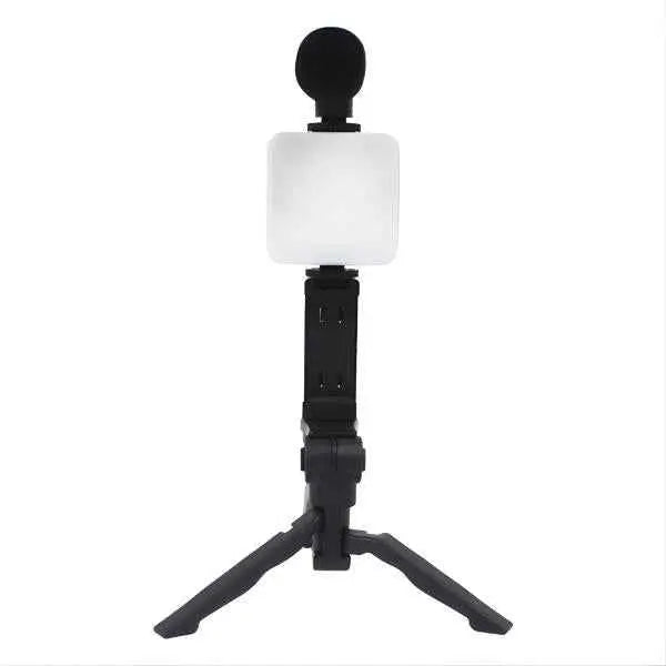Kit de Video Streaming Pro 4 en 1 - Luz LED Regulable, Micrófono de Alta Fidelidad y Trípode Ajustable para TikTok y Vlogs Pro 2026 - Conecta Chava Shop