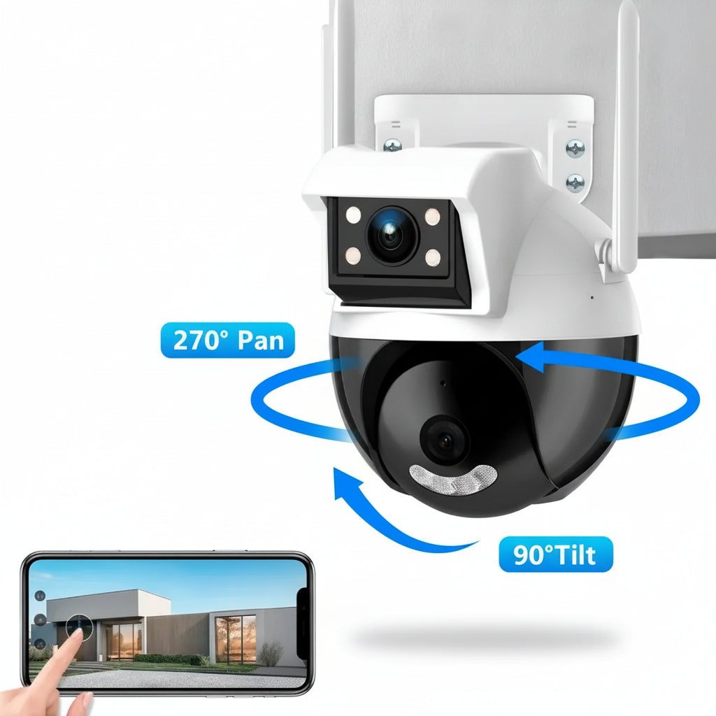 Cámara de Vigilancia IP Exteriores 4MP con WiFi y Visión Nocturna - Cámara de Seguridad Impermeable Pro 2026 - Conecta Chava Shop