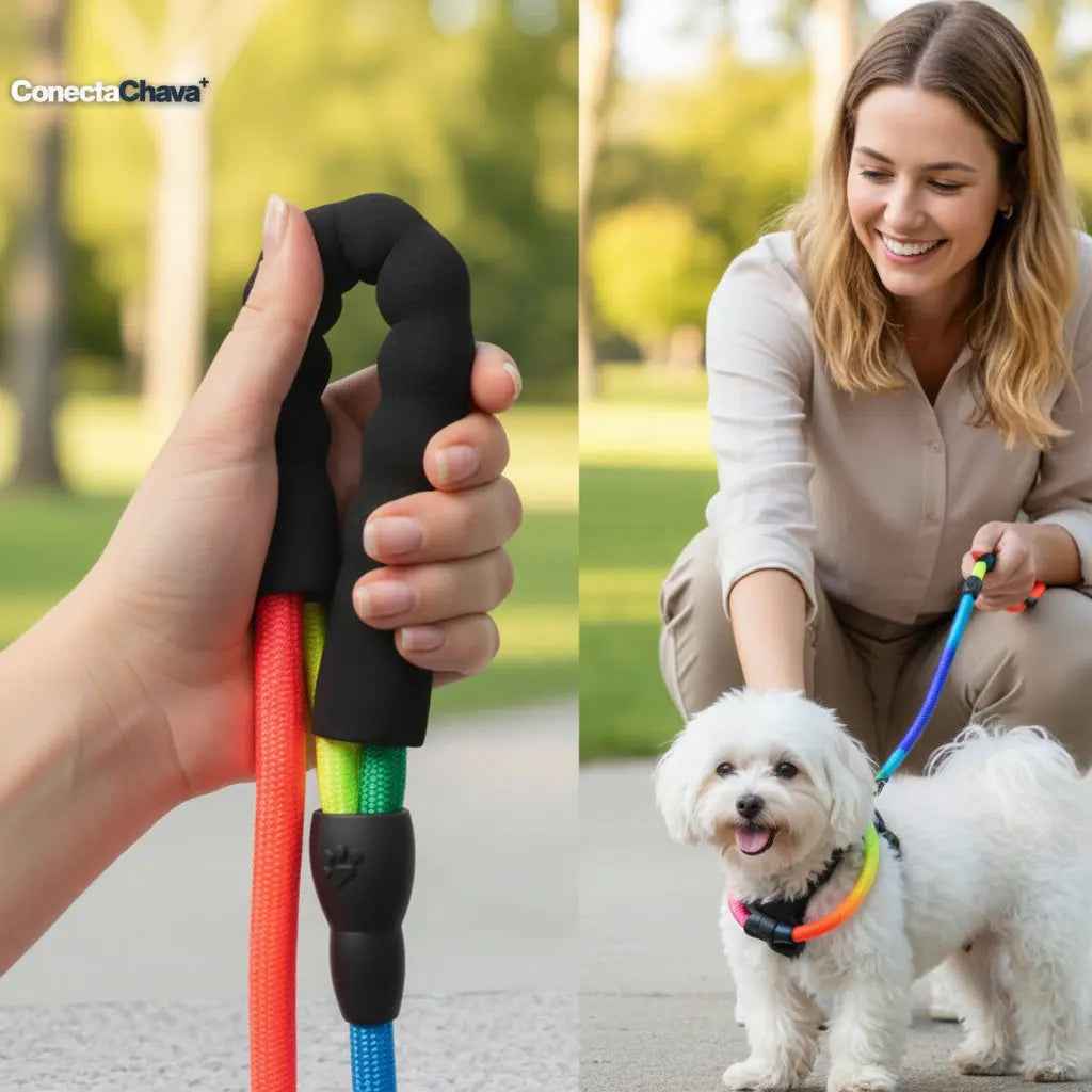 Arnés Anti Tirones para Perro Pequeño con Pechera Acolchada - Chaleco Ajustable de Seguridad con Reflectante Pro 2026 - Conecta Chava Shop