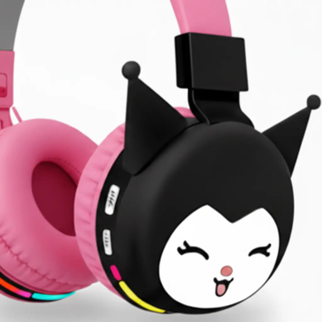 Audífonos Inalámbricos Kawaii con Diseño de Personaje Animado - Auriculares Bluetooth Plegables con Super Bass y Orejas Decorativas Pro 2026 - Conecta Chava Shop