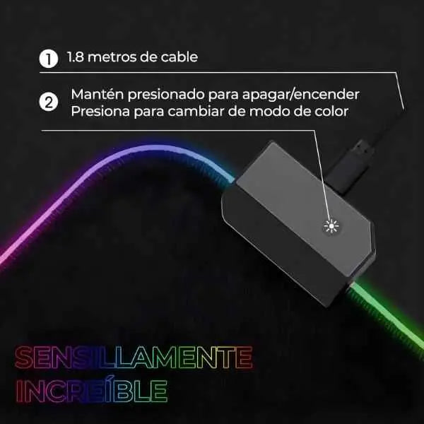 Mousepad Gamer XXL RGB 90x40 cm - Tapete Extendido para Teclado y Mouse Setup Gamer Pro 2026 - Conecta Chava Shop
