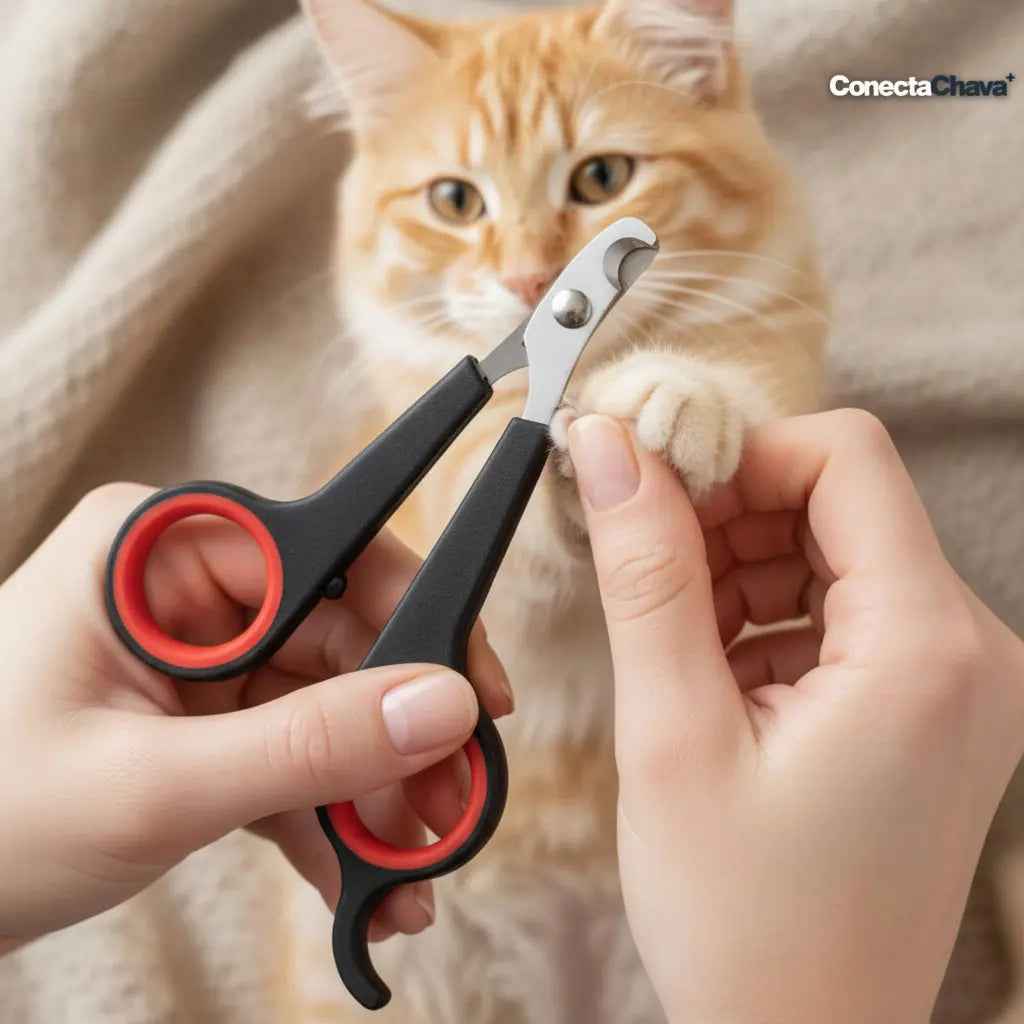 Cortaúñas para Mascotas de Acero Inoxidable Profesional - Tijeras de Corte Preciso con Protector de Seguridad y Lima, Calidad Pro 2026 - Conecta Chava Shop