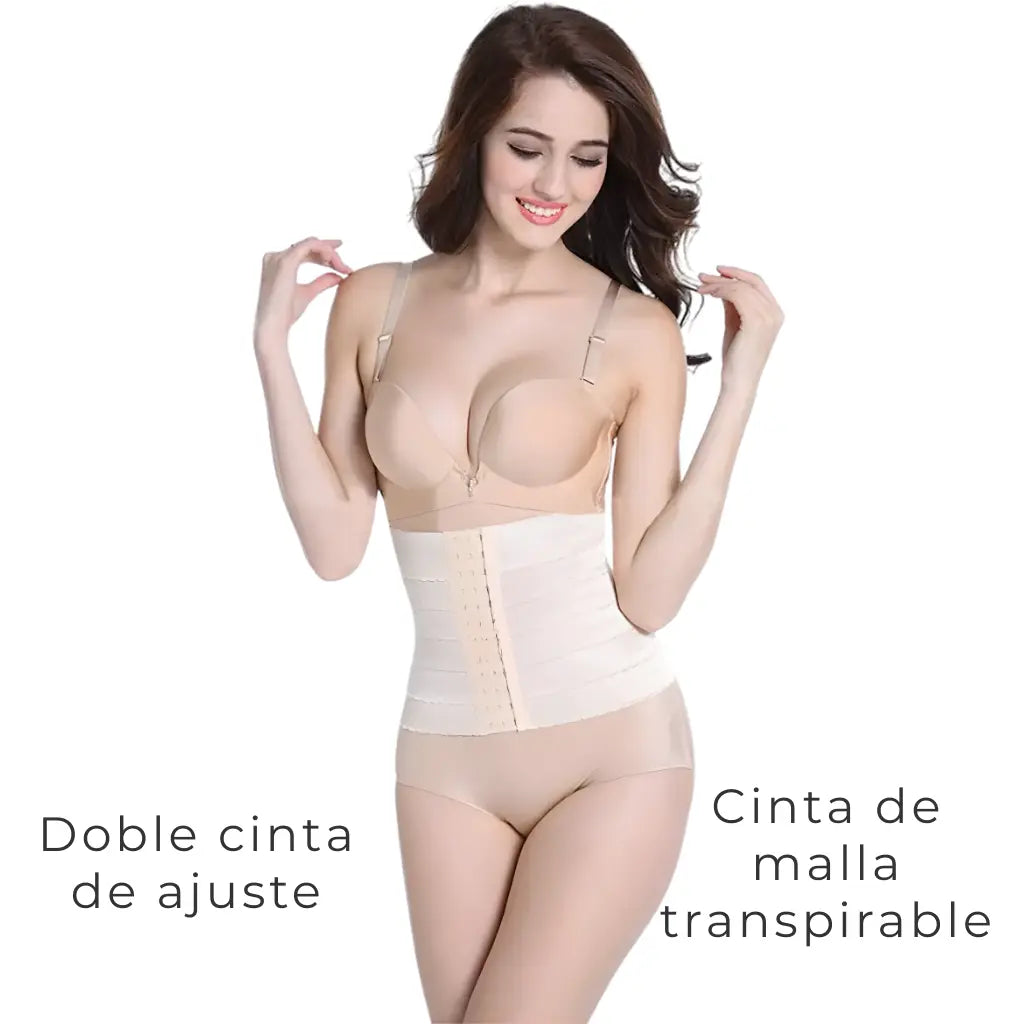 Faja Moldeadora de 6 Hileras Pro - Soporte Lumbar de Alta Compresión, Diseño Ultra Discreto para Uso Diario, Estilizadora Premium - Conecta Chava Shop