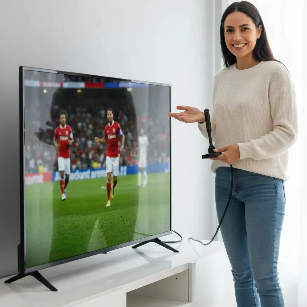 Antena TV Digital HD Potente VHF-UHF - Base Magnética Reforzada y Cable de Alta Ganancia Pro 2026 - Conecta Chava Shop