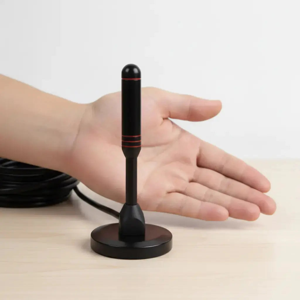 Antena TV Digital HD Potente VHF-UHF - Base Magnética Reforzada y Cable de Alta Ganancia Pro 2026 - Conecta Chava Shop