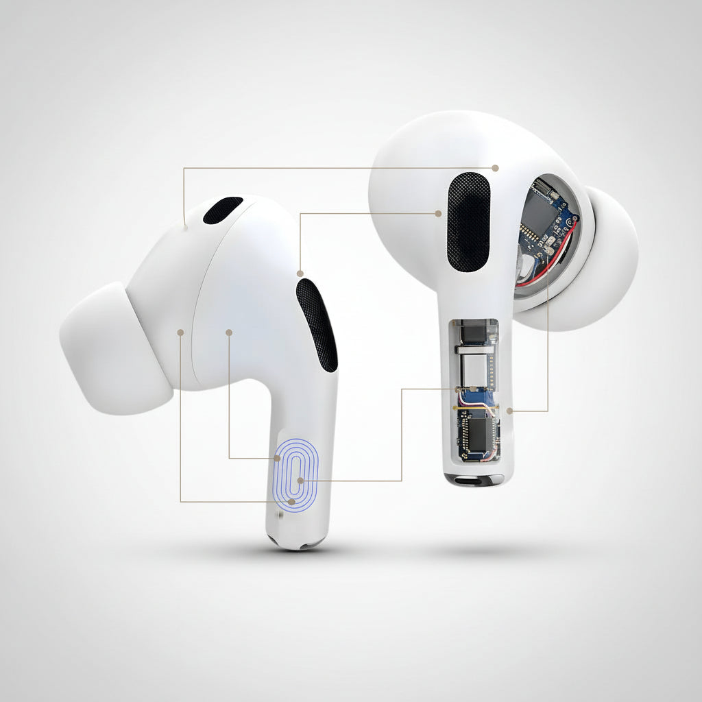 Audífonos Inalámbricos Bluetooth con Reducción de Ruido, Resistencia al Sudor y Estuche de Carga USB-C Pro 2 - Conecta Chava Shop
