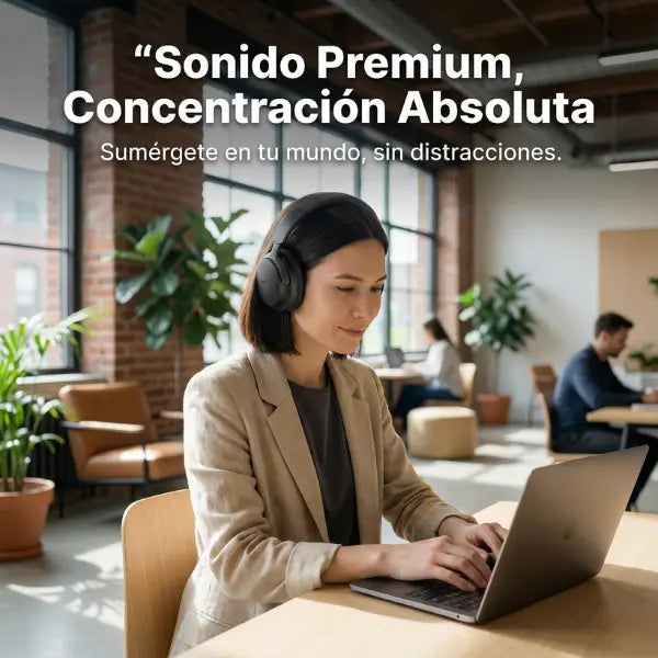 Audífonos Bluetooth Diadema con Reducción de Ruido Activa - Auriculares Inalámbricos Pro 2026 - Conecta Chava Shop