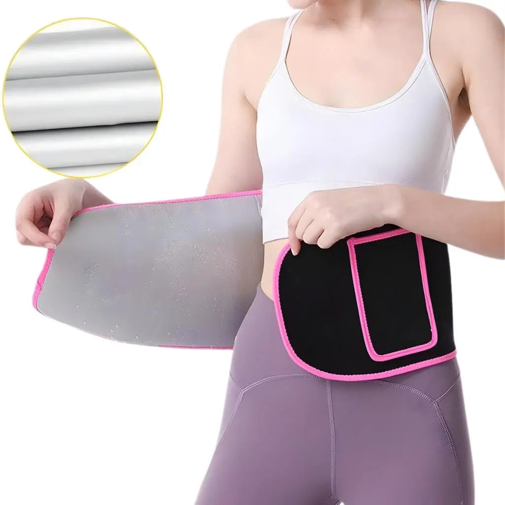 Faja Deportiva Neopreno Sauna con Velcro Ajustable – Cinturilla para Calor Localizado y Soporte Durante el Entrenamiento - Conecta Chava Shop