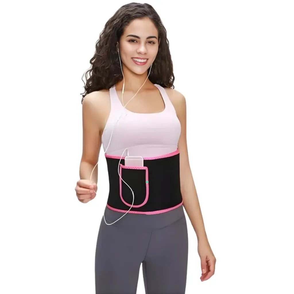 Faja Deportiva Neopreno Sauna con Velcro Ajustable – Cinturilla para Calor Localizado y Soporte Durante el Entrenamiento - Conecta Chava Shop