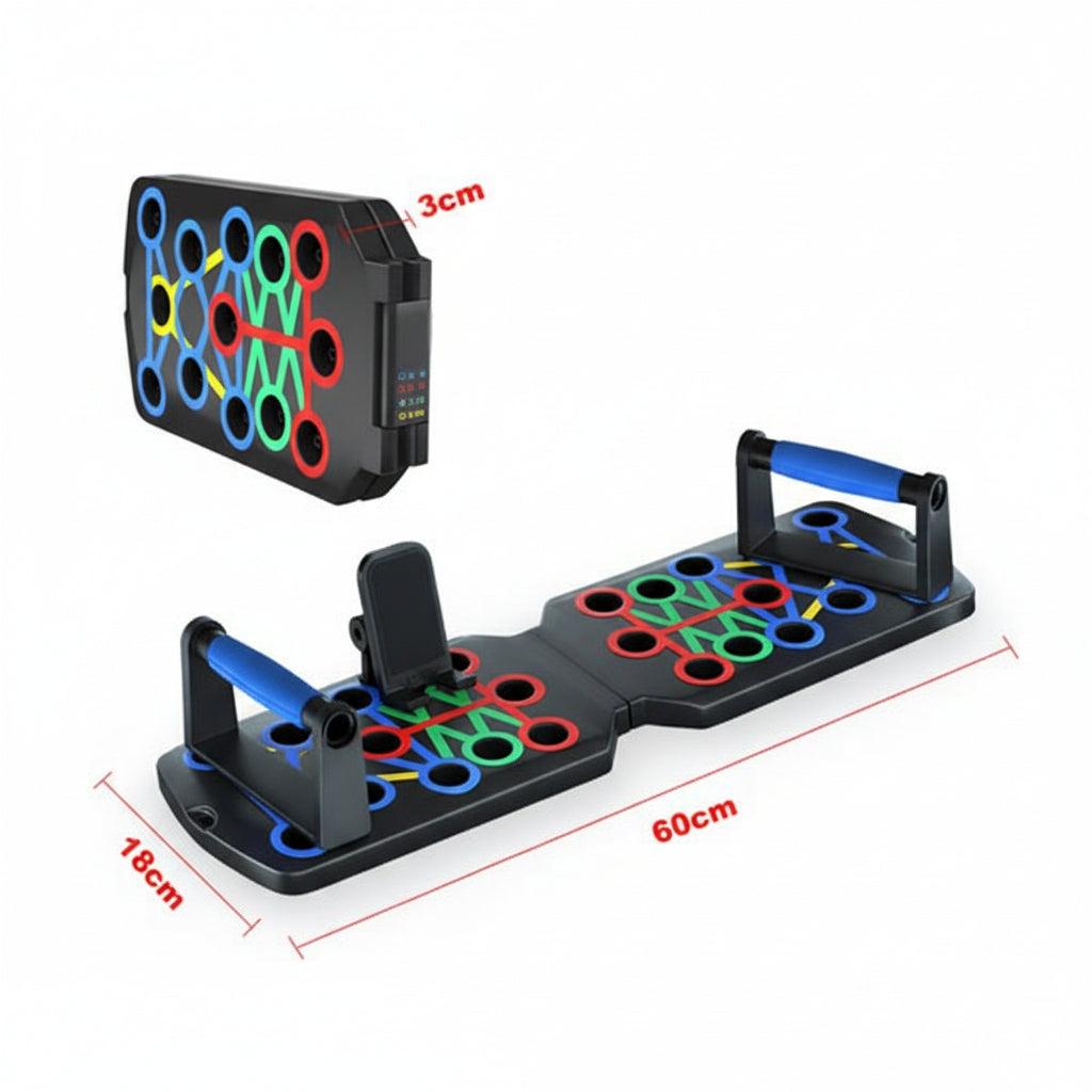 Tabla Push Up 10 en 1 Plegable para Entrenamiento Muscular - Sistema de Lagartijas con Guía de Colores para Pecho, Espalda y Brazos Pro 2026 - Conecta Chava Shop