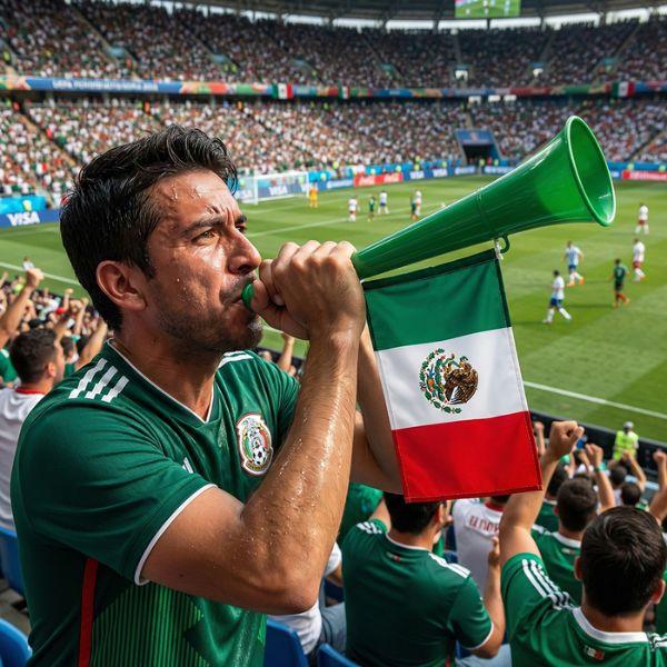 Trompeta de Plástico con Banderín Tricolor para Eventos Deportivos - Corneta de Animación Pro 2026 - Conecta Chava Shop
