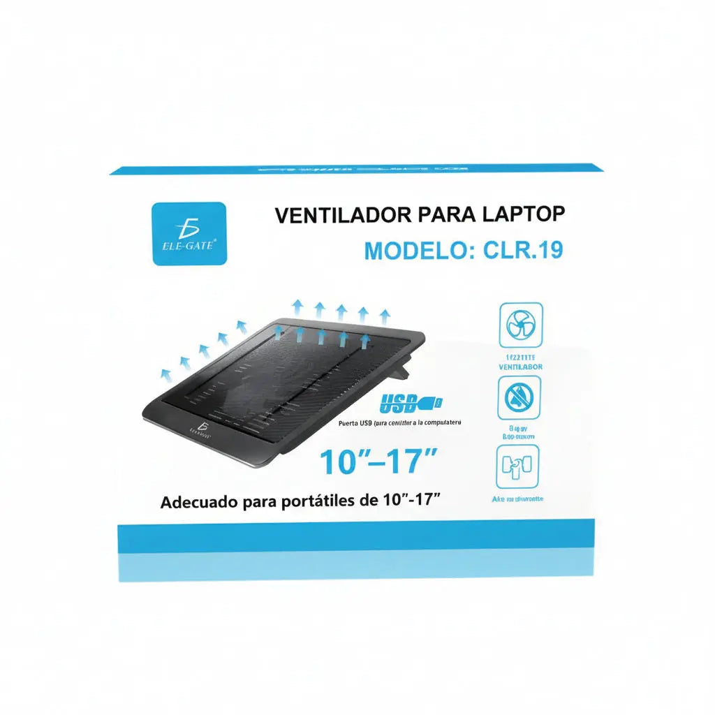Base Enfriadora para Laptop con Ventilador Silencioso Pro - Soporte de Enfriamiento de Alta Velocidad para Gaming y Trabajo Pesado 2026 - Conecta Chava Shop