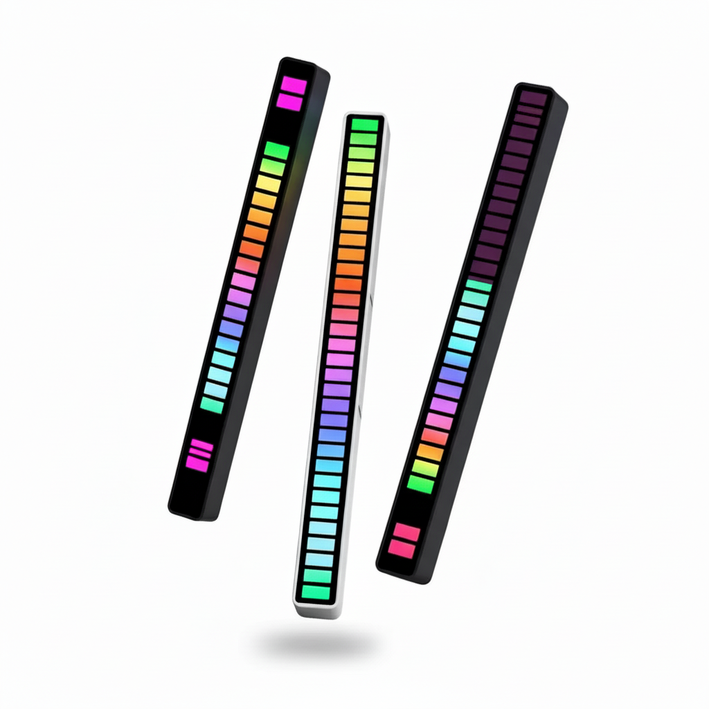 Barra de Luz LED RGB Reactiva al Sonido con 32 LEDs - Visualizador rítmico con Control por App y USB, Iluminación Gamer Pro 2026 - Conecta Chava Shop