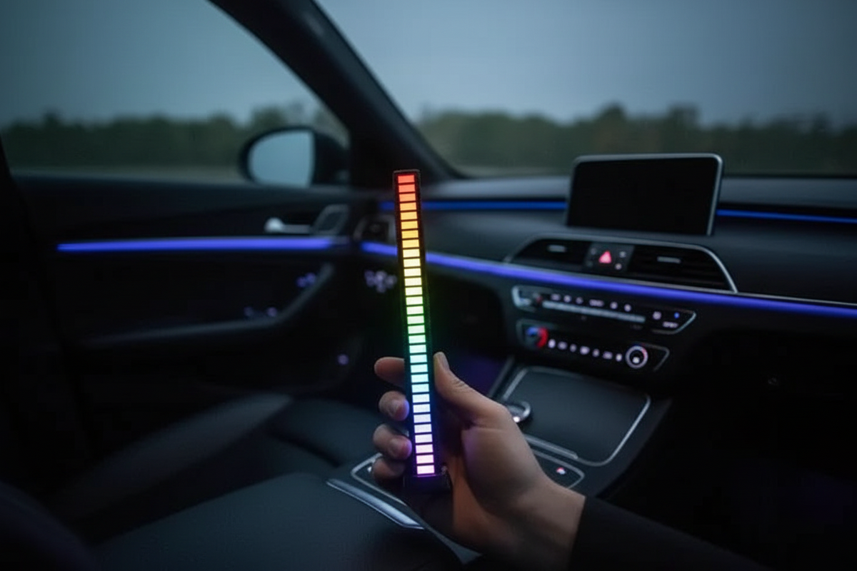Barra de Luz LED RGB Reactiva al Sonido con 32 LEDs - Visualizador rítmico con Control por App y USB, Iluminación Gamer Pro 2026 - Conecta Chava Shop