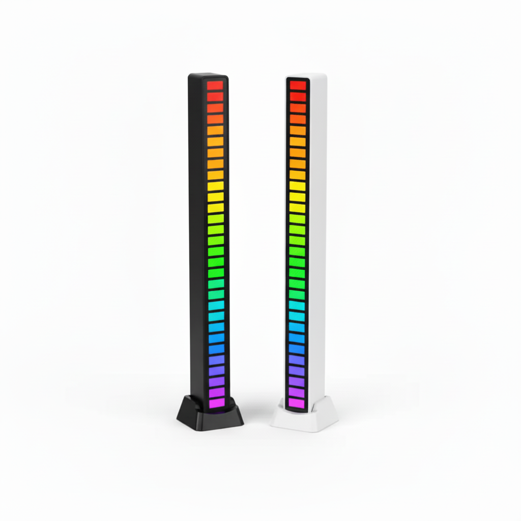 Barra de Luz LED RGB Reactiva al Sonido con 32 LEDs - Visualizador rítmico con Control por App y USB, Iluminación Gamer Pro 2026 - Conecta Chava Shop