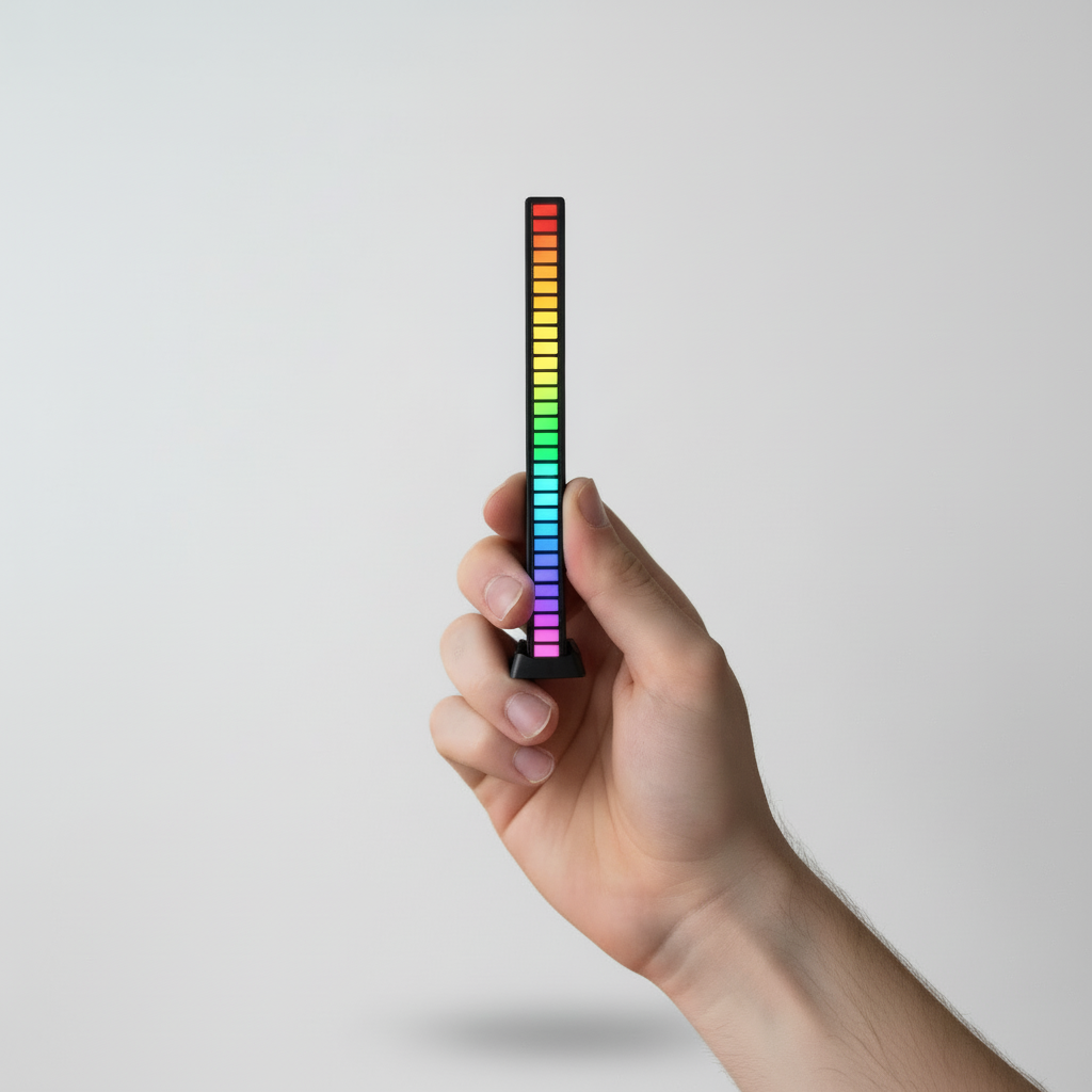 Barra de Luz LED RGB Reactiva al Sonido con 32 LEDs - Visualizador rítmico con Control por App y USB, Iluminación Gamer Pro 2026 - Conecta Chava Shop