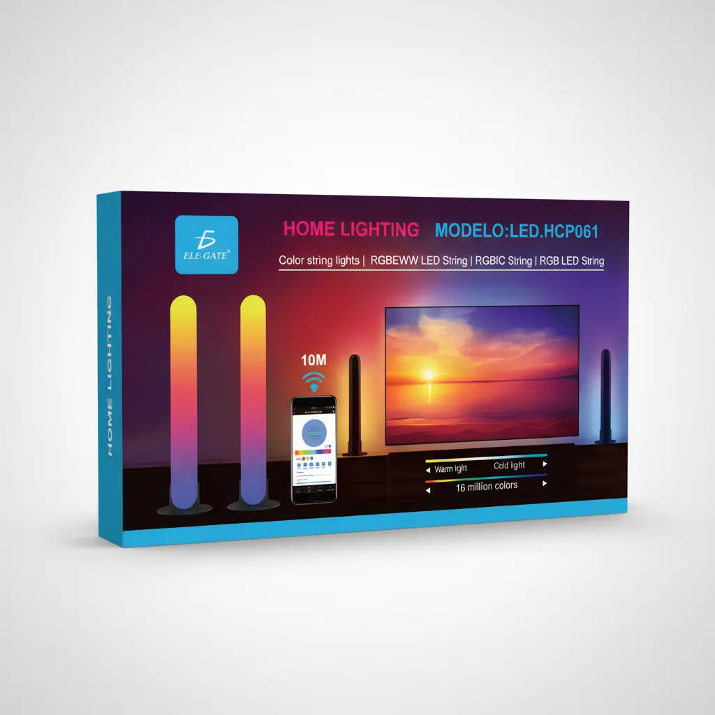 Barras de Luz LED RGB para Setup Gamer - Iluminación Inteligente con Sincronización Musical Pro 2026 - Conecta Chava Shop