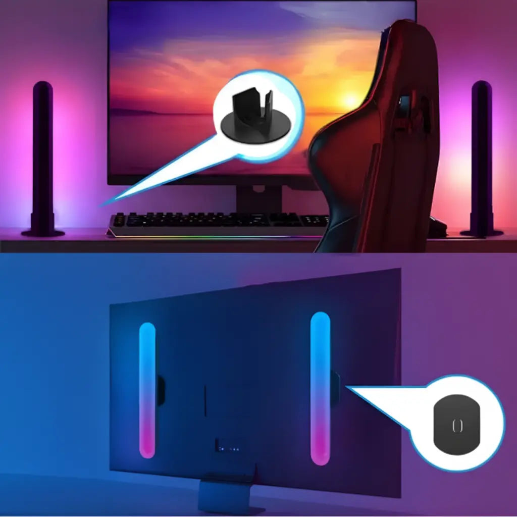 Barras de Luz LED RGB para Setup Gamer - Iluminación Inteligente con Sincronización Musical Pro 2026 - Conecta Chava Shop