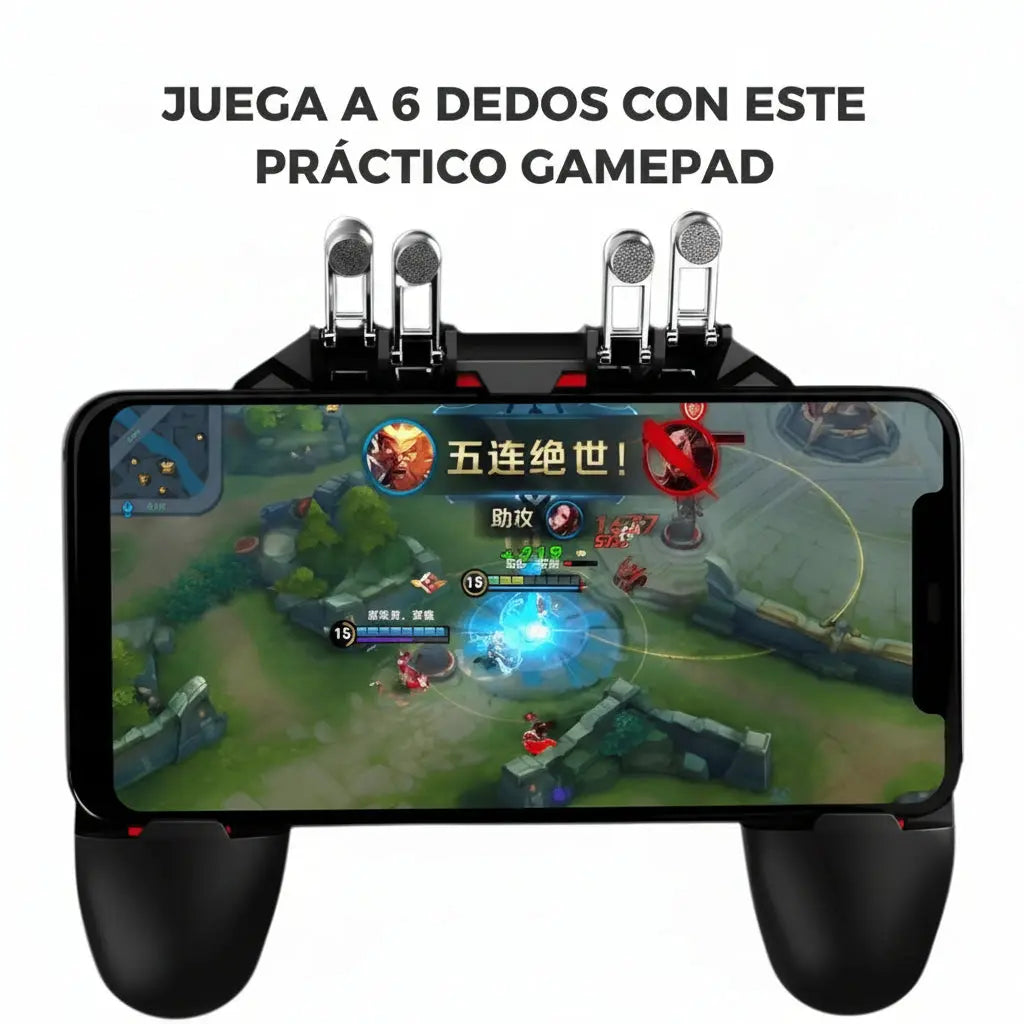 Gamepad AK66 Pro para Celular - Controlador de 6 Dedos con 4 Gatillos Mecánicos de Respuesta Instantánea 2026 - Conecta Chava Shop