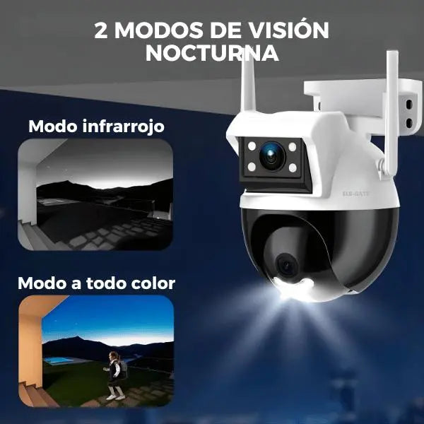 Cámara de Vigilancia IP Exteriores 4MP con WiFi y Visión Nocturna - Cámara de Seguridad Impermeable Pro 2026 - Conecta Chava Shop