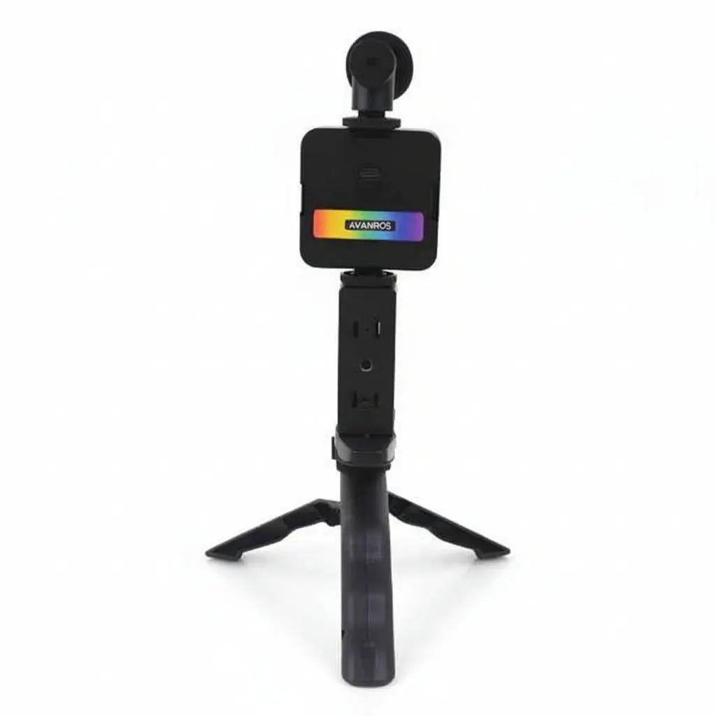 Kit de Video Streaming Pro 4 en 1 - Luz LED Regulable, Micrófono de Alta Fidelidad y Trípode Ajustable para TikTok y Vlogs Pro 2026 - Conecta Chava Shop