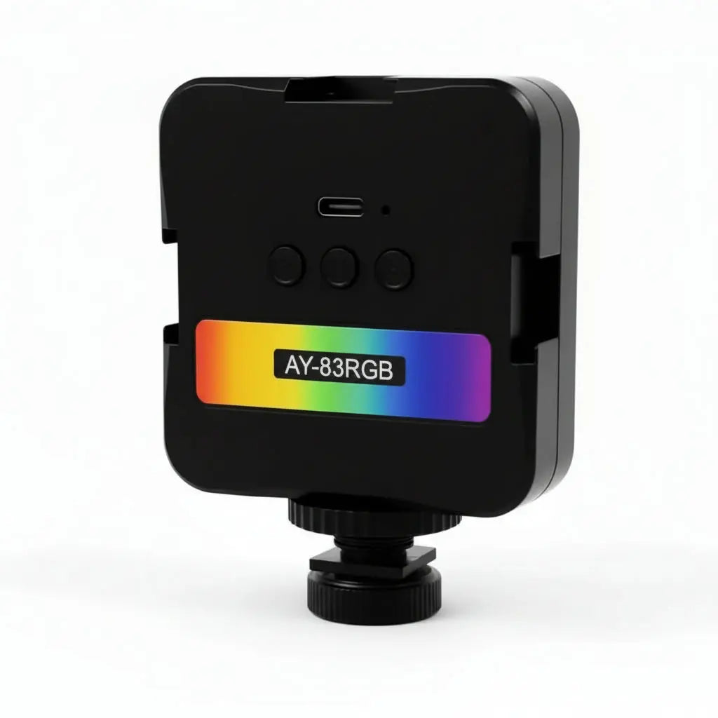 Luz LED RGB Profesional para Video y Fotografía - Iluminación Ajustable de Colores para TikTok y YouTube, Mini Panel Portátil Recargable - Conecta Chava Shop