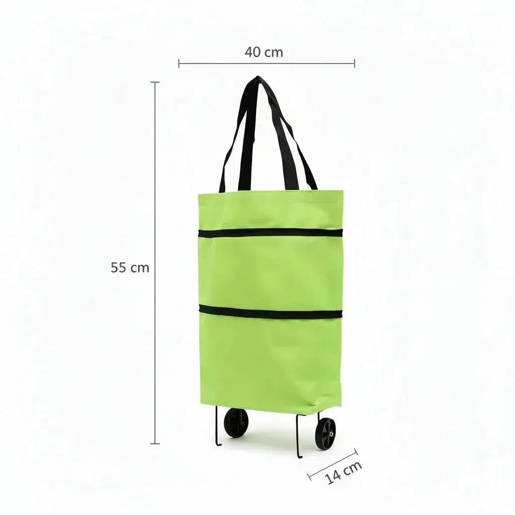 Bolsa de Compras Plegable con Ruedas Reforzadas - Carrito de Mandado Portátil de Gran Capacidad y Tela Impermeable Pro 2026 - Conecta Chava Shop