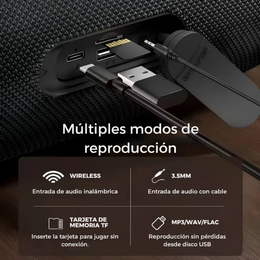 Bocina Portátil Impermeable Booms – Sonido Potente, Batería de 5h, Certificación IP67 y Manos Libres - Conecta Chava Shop