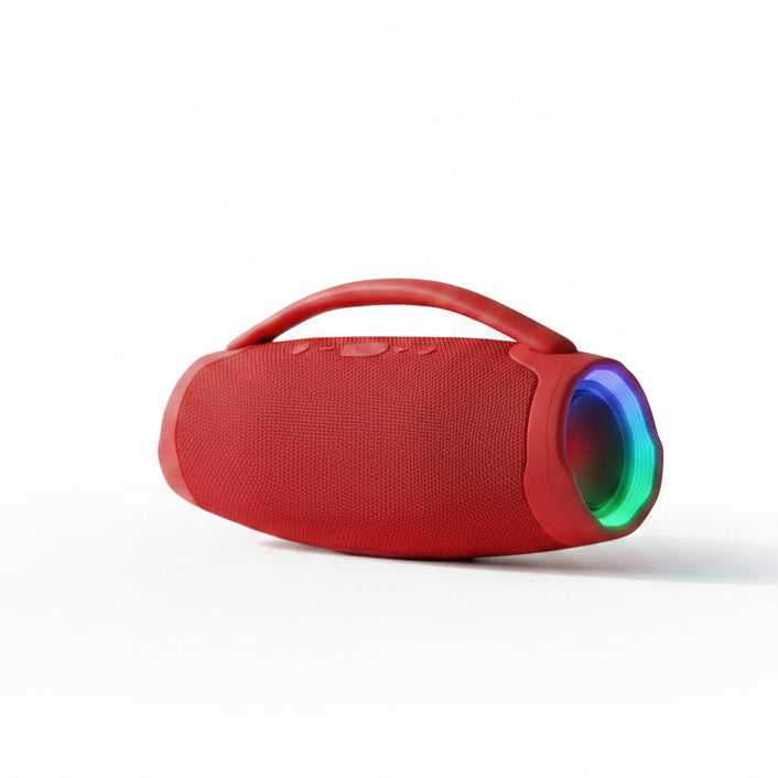 Bocina Portátil Impermeable Booms Box 3 RGB – Sonido Potente, Batería de 5h, Certificación IP67 y Manos Libres
