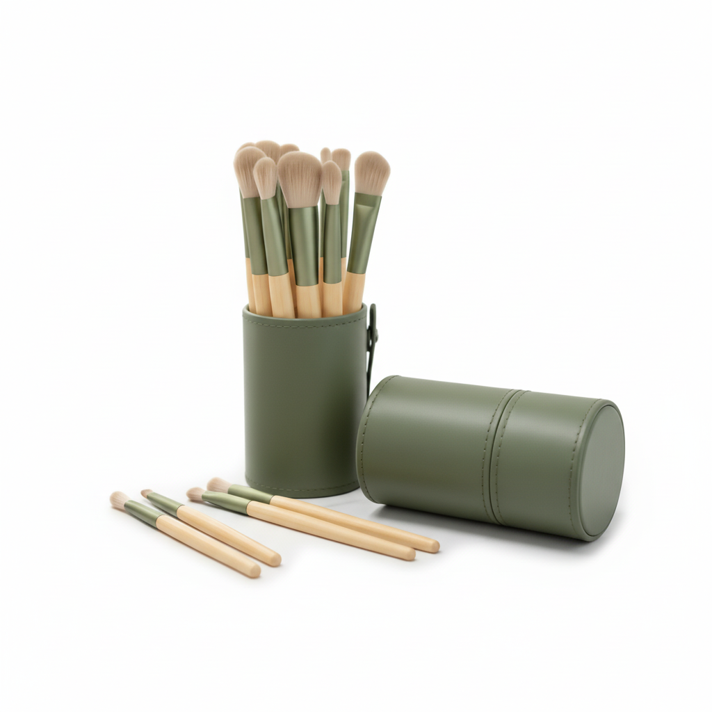 Set de 10 Brochas de Maquillaje Profesional de Cerdas Suaves - Kit Completo de Pinceles para Rostro y Ojos Pro 2026 - Conecta Chava Shop