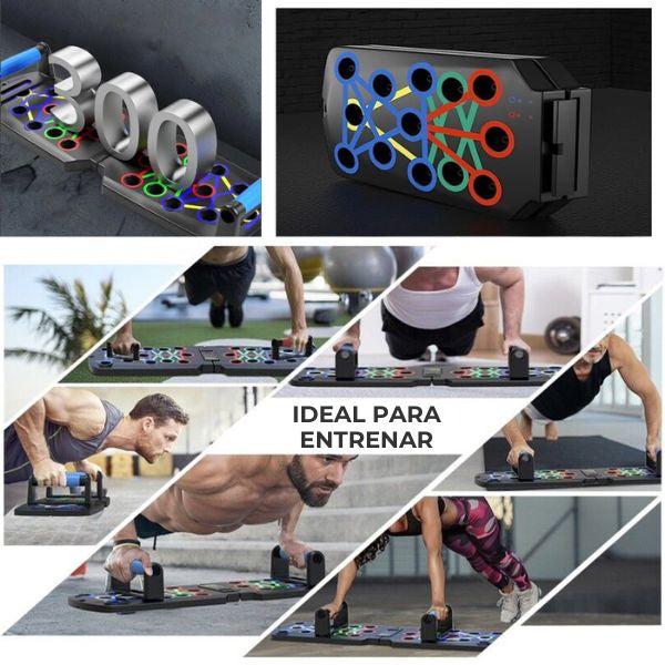 Tabla Push Up 10 en 1 Plegable para Entrenamiento Muscular - Sistema de Lagartijas con Guía de Colores para Pecho, Espalda y Brazos Pro 2026 - Conecta Chava Shop