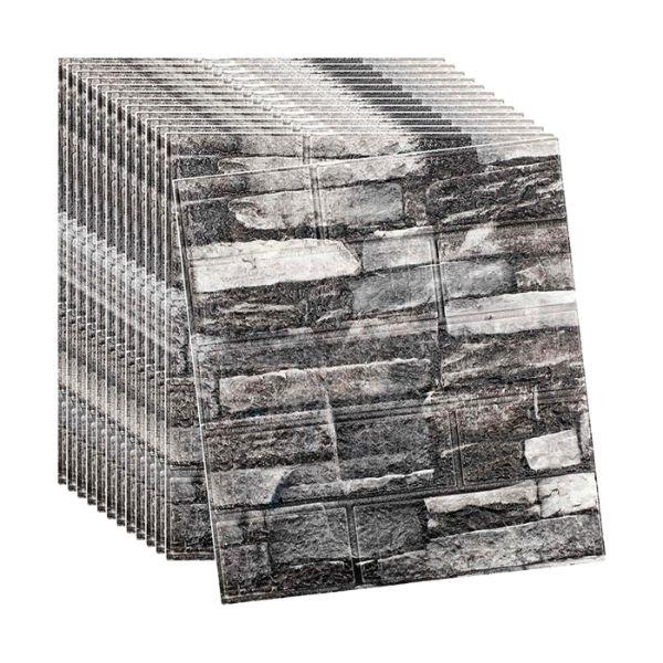 Paquete 10 Paneles de Pared 3D de Espuma XPE Autoadhesivos Tipo Ladrillo Gris Mosaico 35×38.5 cm Pro 2026 - Conecta Chava Shop