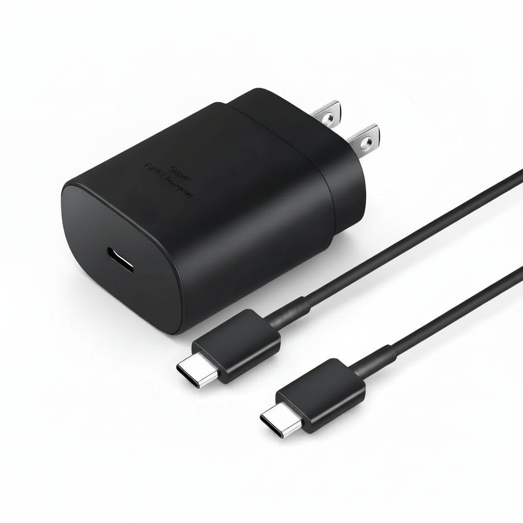 Cargador Rápida USB-C 25W con Cable Tipo C Incluido - Adaptador de Corriente de Carga Eficiente para Smartphone, Kit Pro 2026 - Conecta Chava Shop